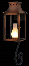 The Coppersmith MS16E-HSI-BS - Market Street 16 Electric-Hurricane Shade-Bottom Scroll