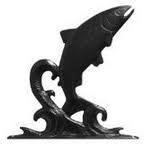 Whitehall 03004 - 30" TROUT WEATHERVANE ROOFTOP BLACK
