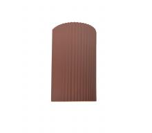 Justice Design Group CER-5740W-CLAY - Small ADA LED Pleated Cylinder (Outdoor)