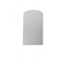 Justice Design Group CER-5740W-WHT - Small ADA LED Pleated Cylinder (Outdoor)