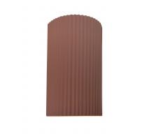 Justice Design Group CER-5745-CLAY - Large ADA Pleated Cylinder Wall Sconce