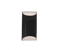 Justice Design Group CER-5750W-BLK - Small ADA LED Tapered Cylinder Wall Sconce (Outdoor)