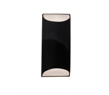 Justice Design Group CER-5755W-BLK - Large ADA LED Tapered Cylinder Wall Sconce (Outdoor)