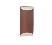 Justice Design Group CER-5755W-CLAY - Large ADA LED Tapered Cylinder Wall Sconce (Outdoor)