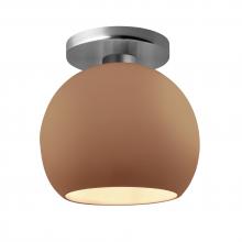 Justice Design Group CER-6353-ADOB-NCKL - Medium Globe Semi-Flush