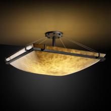 Justice Design Group CLD-9787-25-DBRZ-LED-6000 - 48" Square Semi-Flush Bowl w/ Ring