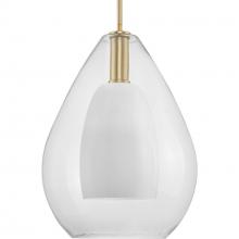 Progress P500439-191 - Carillon Collection One-Light Brushed Gold Large Contemporary Pendant