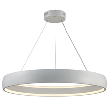 Trans Globe MDN-1560 WH - Halo Collection LED Glass Ring Pendant Light