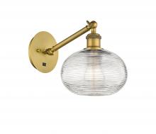 Innovations Lighting 317-1W-BB-G555-8CL - Ithaca - 1 Light - 8 inch - Brushed Brass - Sconce