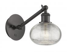 Innovations Lighting 317-1W-OB-G555-6CL - Ithaca - 1 Light - 6 inch - Oil Rubbed Bronze - Sconce