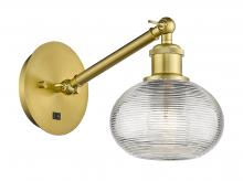 Innovations Lighting 317-1W-SG-G555-6CL - Ithaca - 1 Light - 6 inch - Satin Gold - Sconce