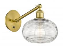 Innovations Lighting 317-1W-SG-G555-8CL - Ithaca - 1 Light - 8 inch - Satin Gold - Sconce