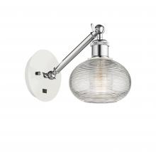 Innovations Lighting 317-1W-WPC-G555-6CL - Ithaca - 1 Light - 6 inch - White Polished Chrome - Sconce