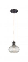Innovations Lighting 516-1P-OB-G555-6CL - Ithaca - 1 Light - 6 inch - Oil Rubbed Bronze - Cord hung - Mini Pendant