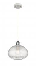 Innovations Lighting 516-1P-WPC-G555-10CL - Ithaca - 1 Light - 10 inch - White Polished Chrome - Cord hung - Mini Pendant