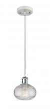 Innovations Lighting 516-1P-WPC-G555-6CL - Ithaca - 1 Light - 6 inch - White Polished Chrome - Cord hung - Mini Pendant