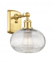 Innovations Lighting 516-1W-SG-G555-8CL - Ithaca - 1 Light - 8 inch - Satin Gold - Sconce