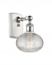 Innovations Lighting 516-1W-WPC-G555-6CL - Ithaca - 1 Light - 6 inch - White Polished Chrome - Sconce