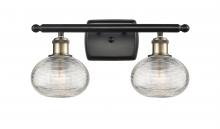 Innovations Lighting 516-2W-BAB-G555-6CL - Ithaca - 2 Light - 16 inch - Black Antique Brass - Bath Vanity Light