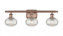 Innovations Lighting 516-3W-AC-G555-6CL - Ithaca - 3 Light - 26 inch - Antique Copper - Bath Vanity Light
