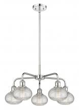 Innovations Lighting 516-5CR-PC-G555-6CL - Ithaca - 5 Light - 24 inch - Polished Chrome - Chandelier