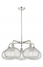 Innovations Lighting 516-5CR-PN-G555-10CL - Ithaca - 5 Light - 28 inch - Polished Nickel - Chandelier