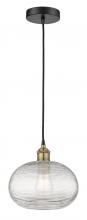 Innovations Lighting 616-1P-BAB-G555-10CL - Ithaca - 1 Light - 10 inch - Black Antique Brass - Cord hung - Mini Pendant