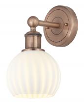 Innovations Lighting 616-1W-AC-G1217-6WV - White Venetian - 1 Light - 6 inch - Antique Copper - Sconce