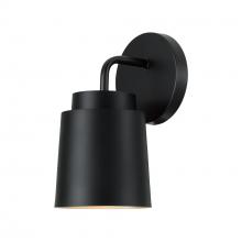 Austin Allen & Co. AA1035MB - 5"W x 9.50"H Sconce in Matte Black with Soft Gold Interior