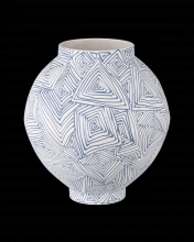 Currey 1200-0866 - Blue Zag Large Vase